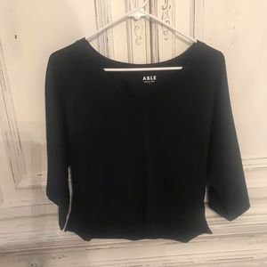 Able cropped black top s